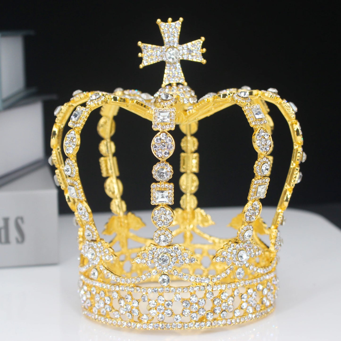 Crystal Vintage Royal Queen King Tiaras and Crowns Men/Women Pageant Prom Diadem Hair Ornaments Wedding Hair Jewelry Accessories - EUFASHIONBAGS