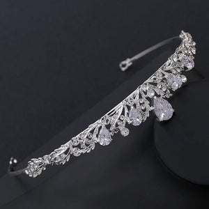 Luxury Crystal Tiara Crown For Bride Women Headpiece Rhinestone Zircon Diadem Wedding Bridal Hair Jewelry Accessories