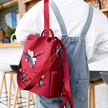画像をギャラリービューアに読み込む, Fashion Embroidery Backpack Women Waterproof Oxford Travel Bag Large Rucksack Multifunction Laptop Backpack