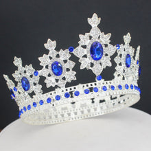 Cargar imagen en el visor de la galería, Fashion Purple Crystal Bridal Tiara and Crown For Women Diadem Pageant Prom Headpiece Wedding Bride Hair Jewelry Accessories