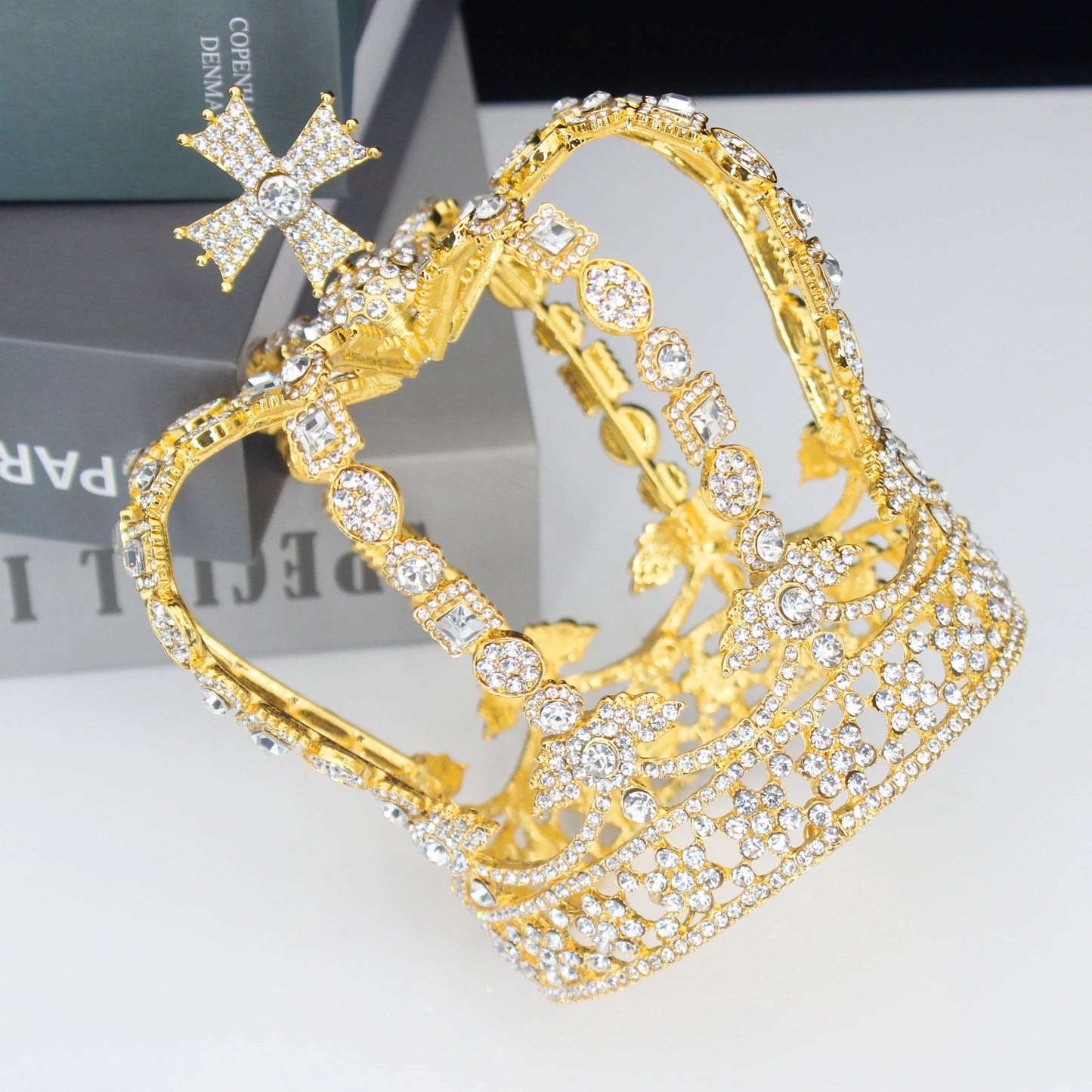 Crystal Vintage Royal Queen King Tiaras and Crowns Men/Women Pageant Prom Diadem Hair Ornaments Wedding Hair Jewelry Accessories - EUFASHIONBAGS