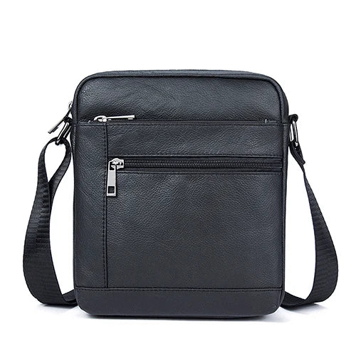 Men's Shoulder Bags Small Men's Bag Genuine Leather Black Crossbody Bags for Men Flap Man Messenger Bag Male Leather - EUFASHIONBAGS