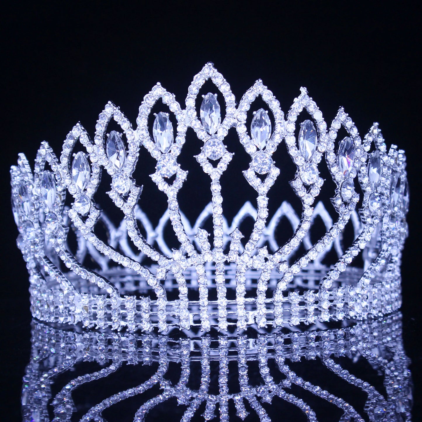 Fashion Crystal Tiaras and Crowns Bridal Pageant Diadem Headpiece Women Bride Hair Wedding Hair Jewelry Accessories - EUFASHIONBAGS