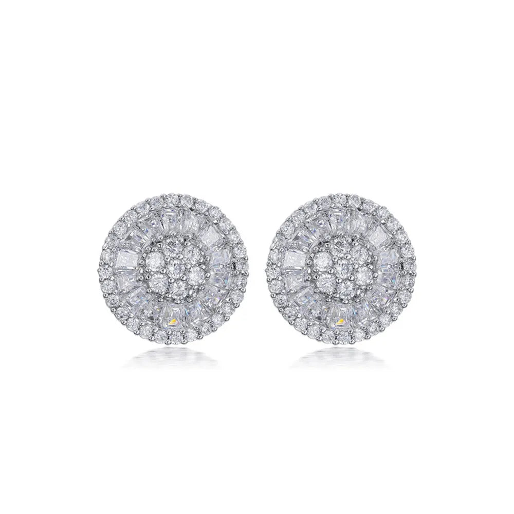 High Quality Stud Earrings with Brilliant Fireworks Shape CZ Jewelry Engagement Wedding Earrings for Women Girls - EUFASHIONBAGS