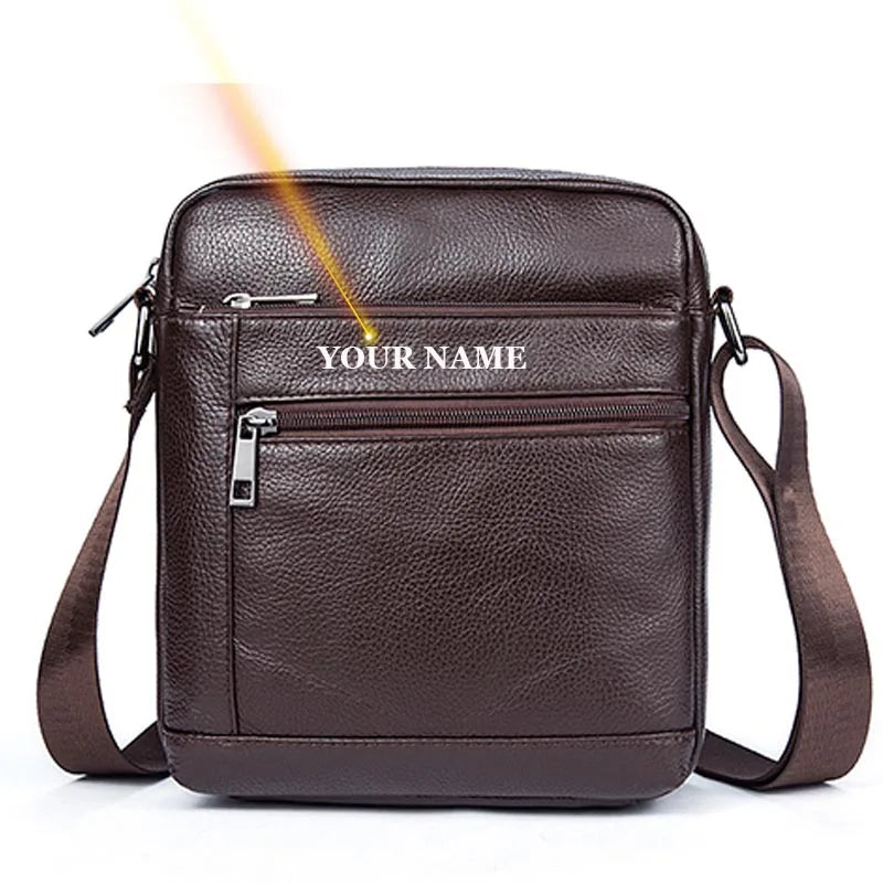 Black Shoulder Bags for Men Designer Bag Genuine Leather Messenger Bag Men Brand Flap for Ipad Leather Bag - EUFASHIONBAGS