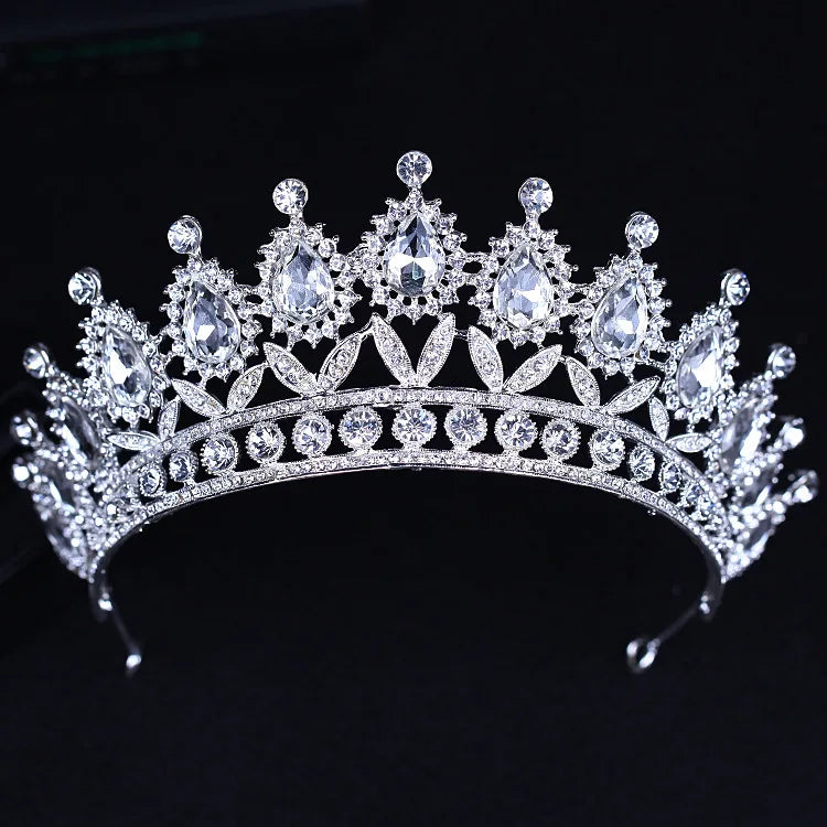 Diverse Silver Gold Color Crystal Crowns Bride tiara Fashion Queen For Wedding Crown Headpiece Wedding Hair Jewelry Accessories - EUFASHIONBAGS