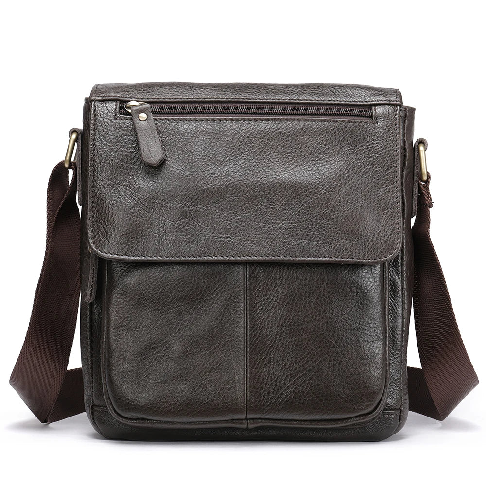 Men Shoulder Bag High Quality Male Bag Cowhide Leather Crossbody Bags Capacity Men Messenger Tote Bags - EUFASHIONBAGS