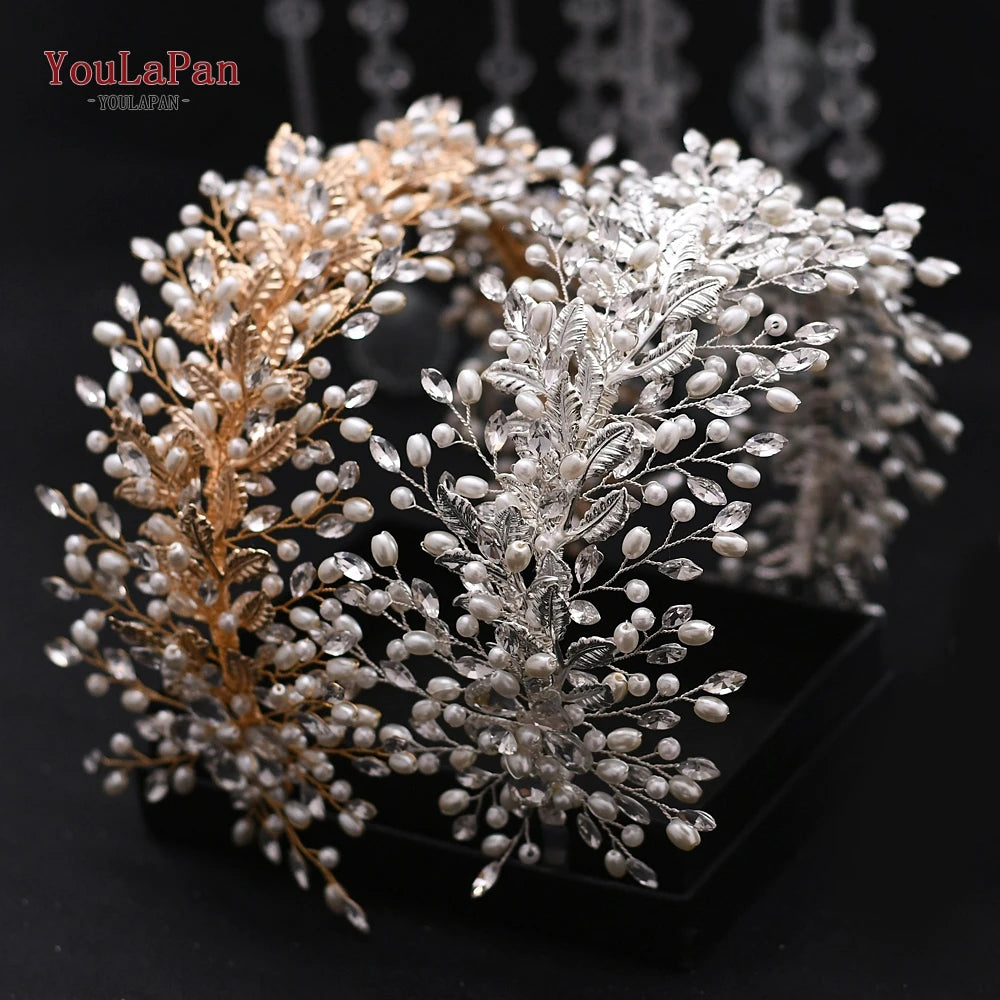 Bridal Tiaras for Wedding Rhinestone Hair Piece Crystal Headpiece Wedding Headpieces for Bride Hair Jewelry HP304 - EUFASHIONBAGS