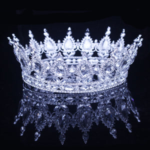 Rhinestone Queen King Wedding Tiara Crown Bridal Crystal Diadem Women/Me Pageant Prom Bride Head Jewelry Accessories