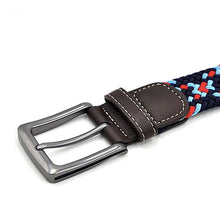 Carica l&#39;immagine nel visualizzatore di Gallery, Men Elastic Pu Leather Belt Canvas Expandable Braided Stretch Belts