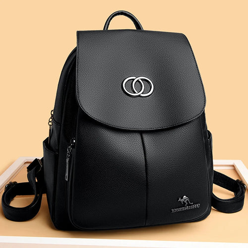 2024 Luxury Brand Women’s Backpack High Quality Leather Large Shoulder Bag Travel Backpack For Fashion Simplicity Girls