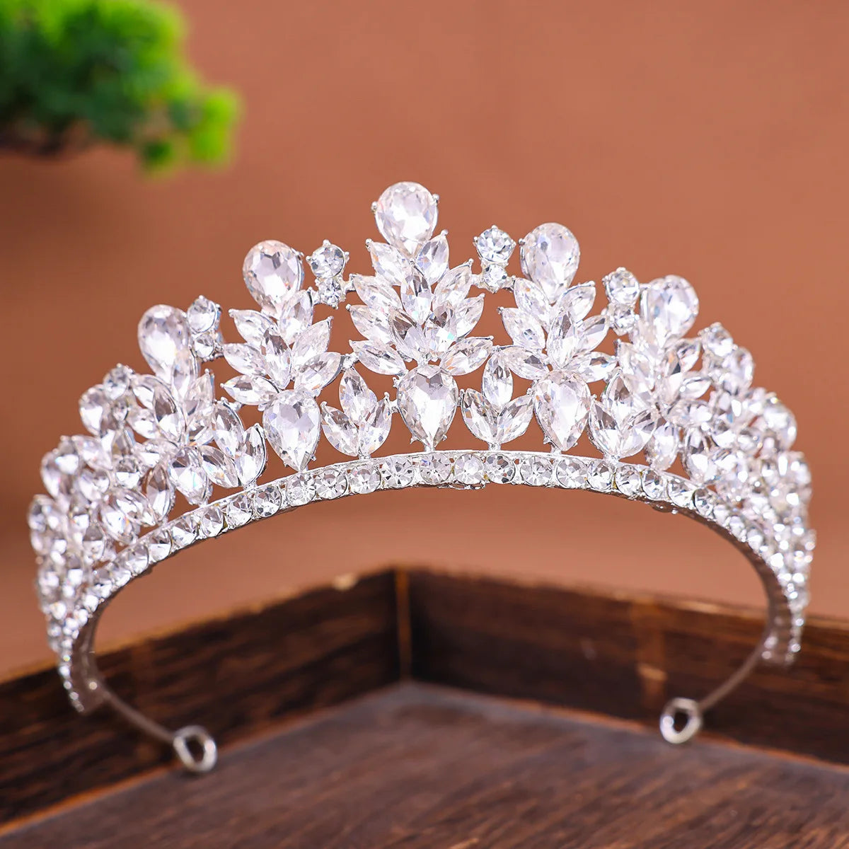 Silver Color Crowns and Tiaras Wedding Hair Accessories For Women Crown For Bridal Crystal Rhinestone Diadema Tiaras Bride Crown