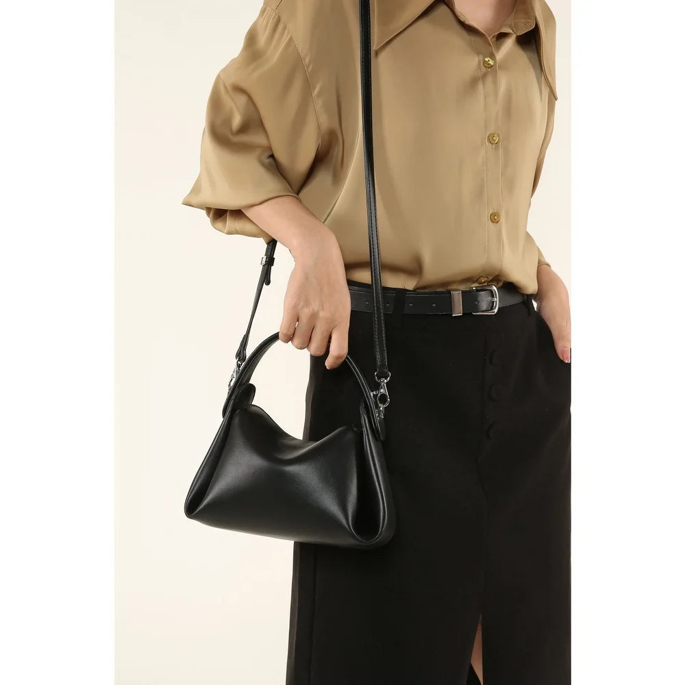 women's shoulder bag soft leather handbag high-end niche minimalist dumpling bag high-end fashionable crossbody bag