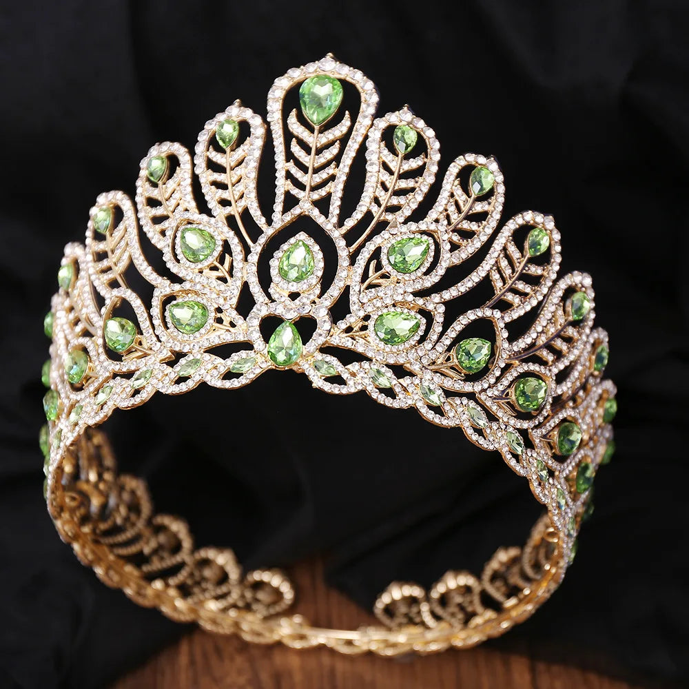 Miss Thailand Power of Resilience Pageant Royal Queen Large Diadem Bridal Crown Headdress Wedding Dress Hair Jewelry Accessories - EUFASHIONBAGS