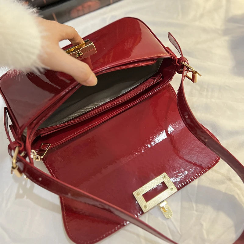 Luxury Women Brand PU Leather Crossbody Bag High-end Texture Underarm Bag for Women Crossbody Bag Small Square Bag - EUFASHIONBAGS