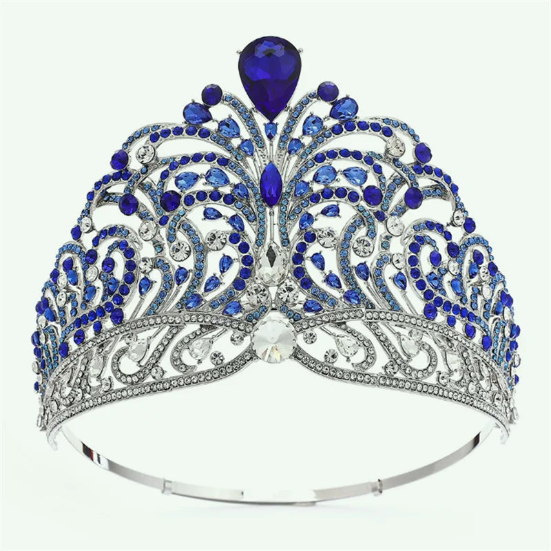 Luxury Crystal Queen Tiaras and Crowns Women Girls Hair Ornaments Pageant Prom Baroque Diadem Wedding Hair Jewelry Accessories - EUFASHIONBAGS