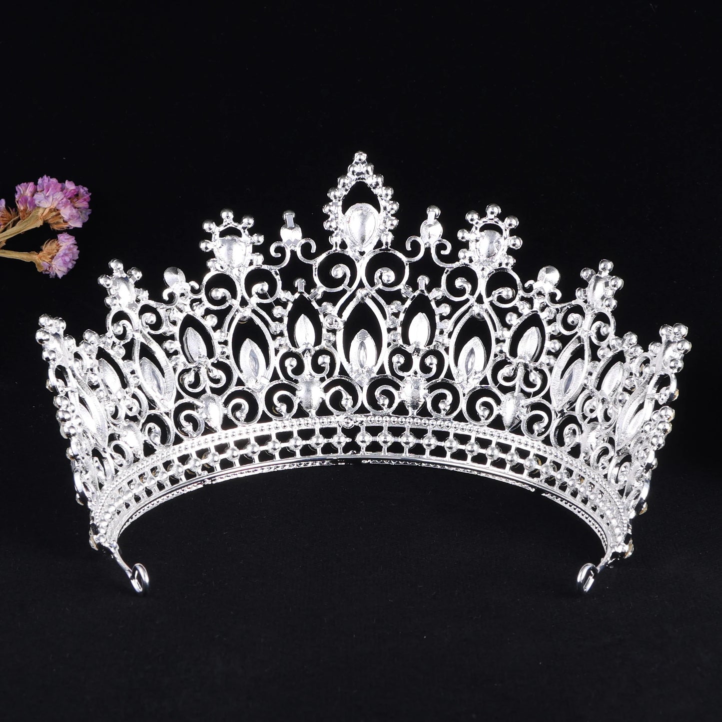 Baroque Royal Queen Crystal Wedding Crown Large Diadem Banquet Tiaras for Party Pageant Diadema Bridal Hair Jewelry Accessories