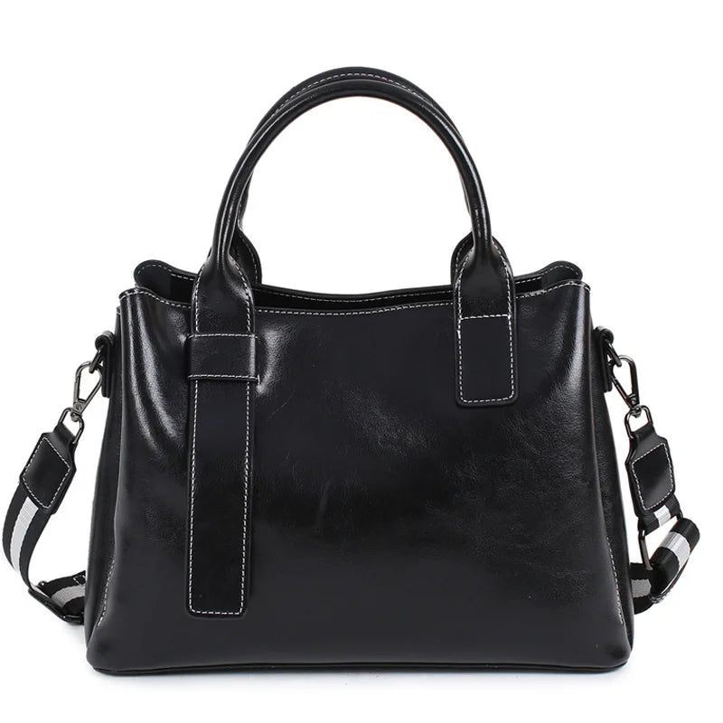 Cowhide Women's Tote Bag New Large Genuine Leather Women Shoulder Crossbody Bags Fashion Female Handbag