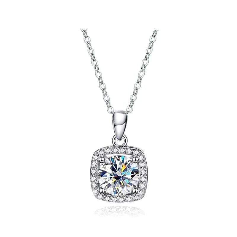 Luxury CZ Pendant Necklace for Women Gorgeous Wedding Band Jewelry Attractive Engagement Accessories - EUFASHIONBAGS