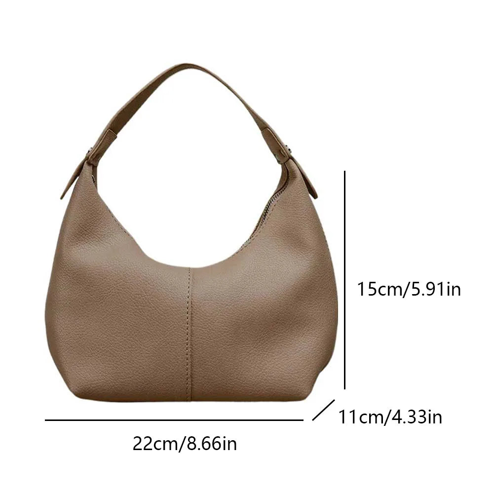 Luxury Hobo Handbags for Women Vintage Small Tote Shoulder Bags Retro Vegan PU Leather Design Clutch Female Purse Hand Bag - EUFASHIONBAGS