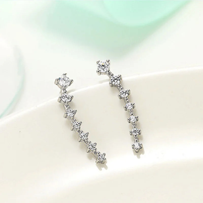 Versatile Pierced Earrings Lady Engagement Accessories with Brilliant Cubic Zirconia Fashion Women Daily Jewelry