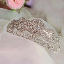 Cargar imagen en el visor de la galería, Luxury Floral Rhinestone Wedding Crowns Cubic Zirconia Tiaras Handmade CZ Bridal Headdress Prom Birthday Party Hair Accessories