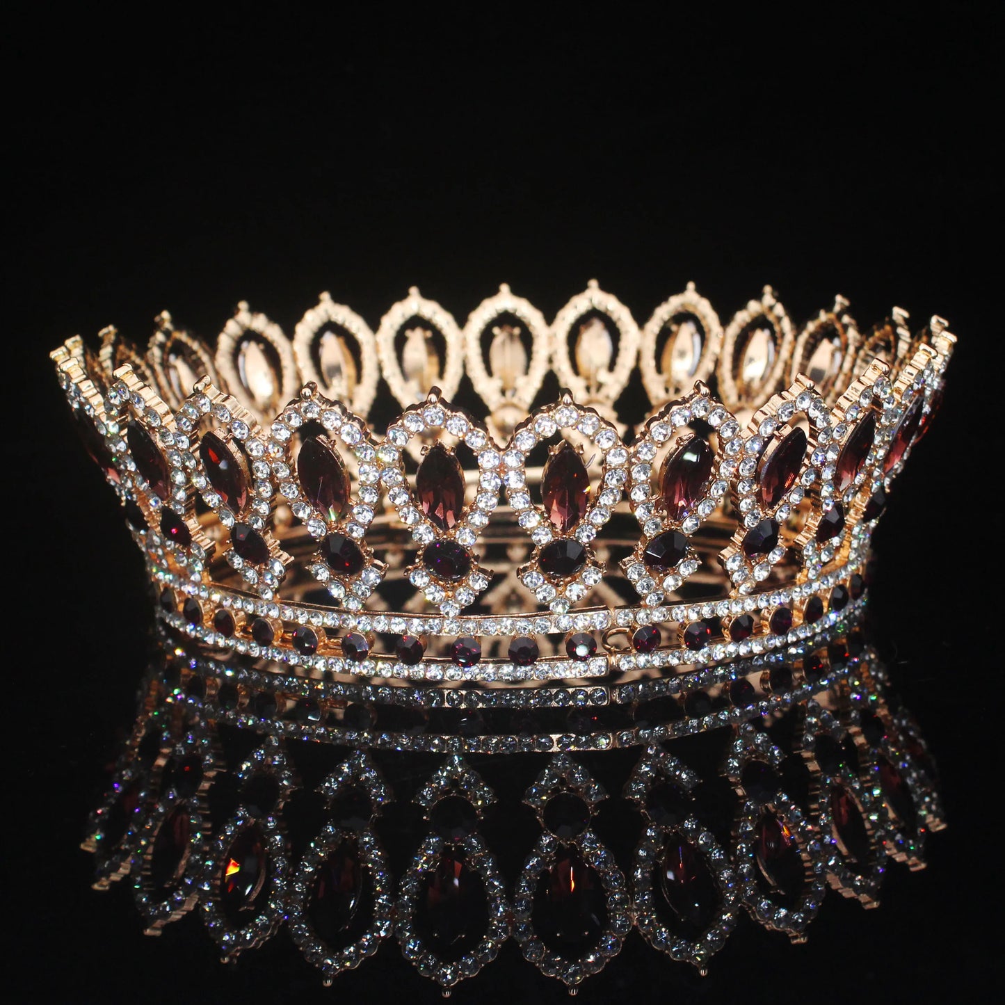 Fashion Crystal Tiaras and Crowns Bridal Pageant Diadem Headpiece Women Bride Hair Wedding Hair Jewelry Accessories - EUFASHIONBAGS