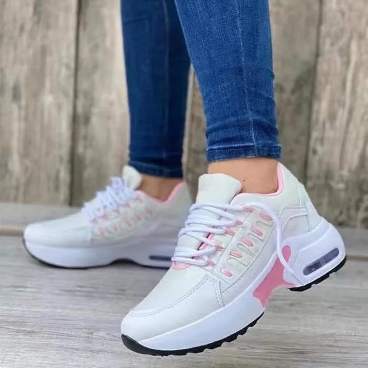 Women's Shoes Spring and Autumn New Mesh Breathable Casual Shoes Outdoor Lightweight Non-slip Wedge Heel Thick-soled Sneakers - EUFASHIONBAGS