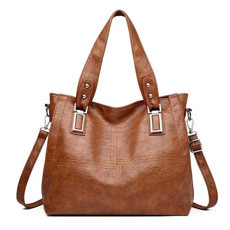 Luxury Famous Brand Women's Soft Leather Handbag Large Capacity Tote Bag Women's Shoulder Crossbody Bags - EUFASHIONBAGS