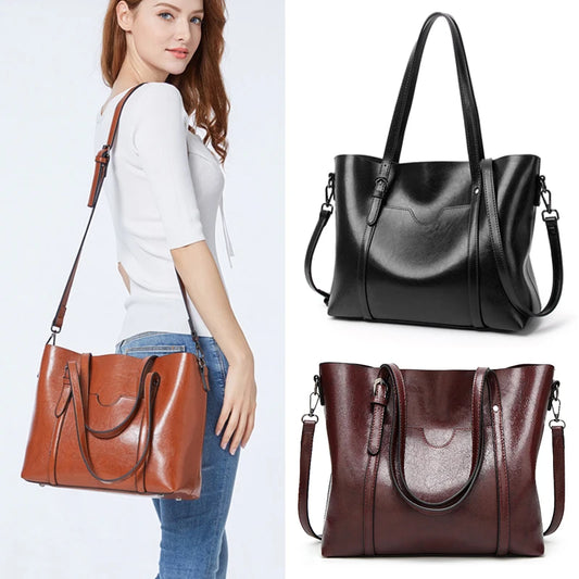 Vintage Tote Bag Large Womens Handbags PU Leather Women’s Shoulder Crossbody Bags Designer Luxury Hand Bag