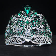 Cargar imagen en el visor de la galería, Baroque Crystal Queen Tiara Crowns For Women Girls Pageant Prom Diadem Bride Hair Ornaments Wedding Hair Jewelry Accessories