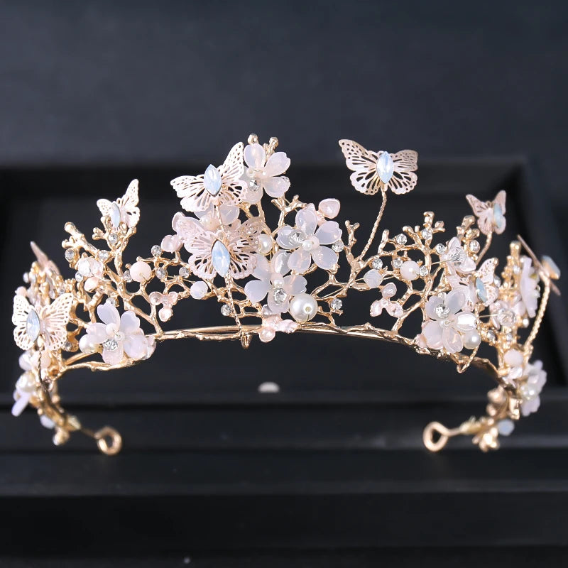 Gold Color Luxury Crystal Wedding Tiaras And Crowns Party Rhinestone Prom Bridal Diadem Crown Tiara For Women Bride Hair Jewelry - EUFASHIONBAGS