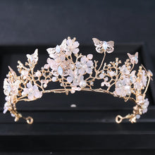 Load image into Gallery viewer, Gold Color Luxury Crystal Wedding Tiaras And Crowns Party Rhinestone Prom Bridal Diadem Crown Tiara For Women Bride Hair Jewelry