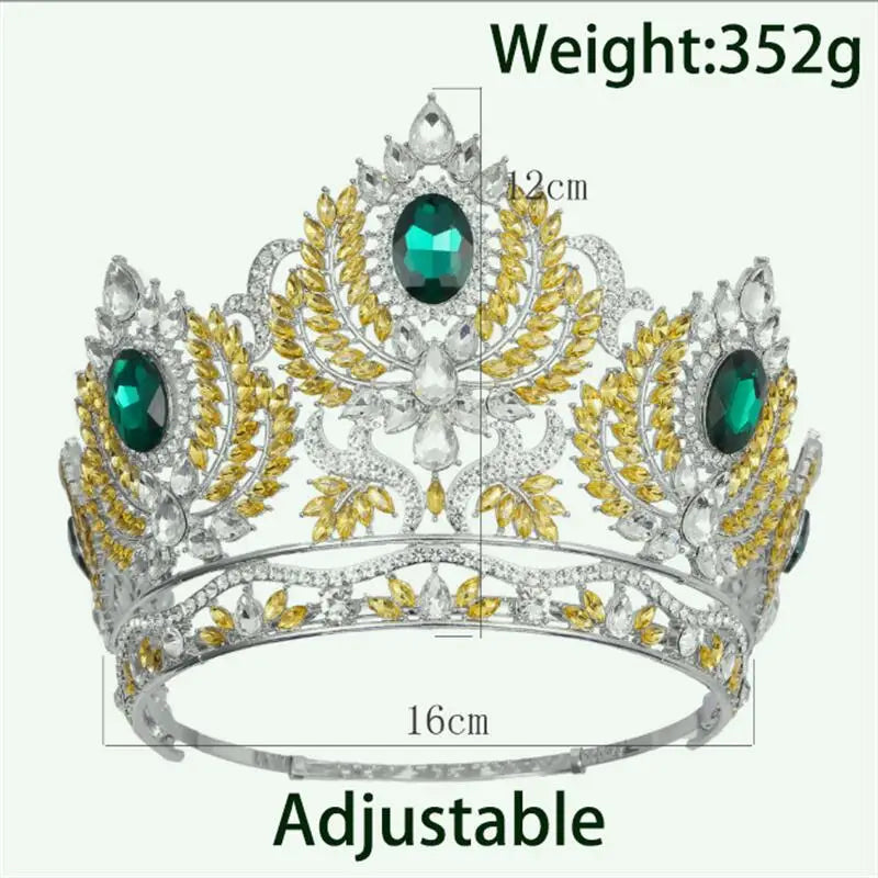 Adjustable Crystal Queen Tiaras and Crowns For Women Bridal Diadem Hair Ornaments Wedding Pageant Prom Hair Jewelry Accessories