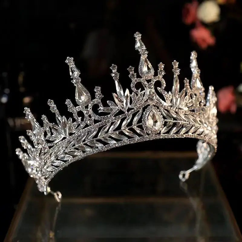 Luxury Sparkling Crystal Geometric Bridal Tiaras Crown Rhinestone Pageant Diadema Collares CZ Headpiece Wedding Hair Accessories - EUFASHIONBAGS