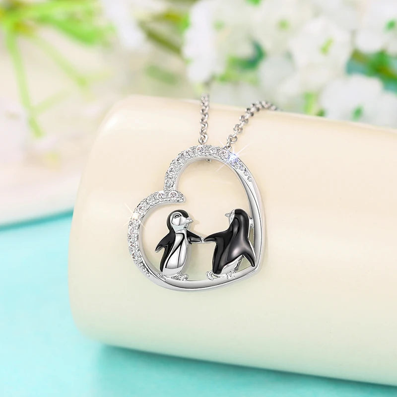 Cute Penguin Pendant Necklace for Women Delicate Birthday Day Gift Love Necklace Wedding Party Statement Jewelry