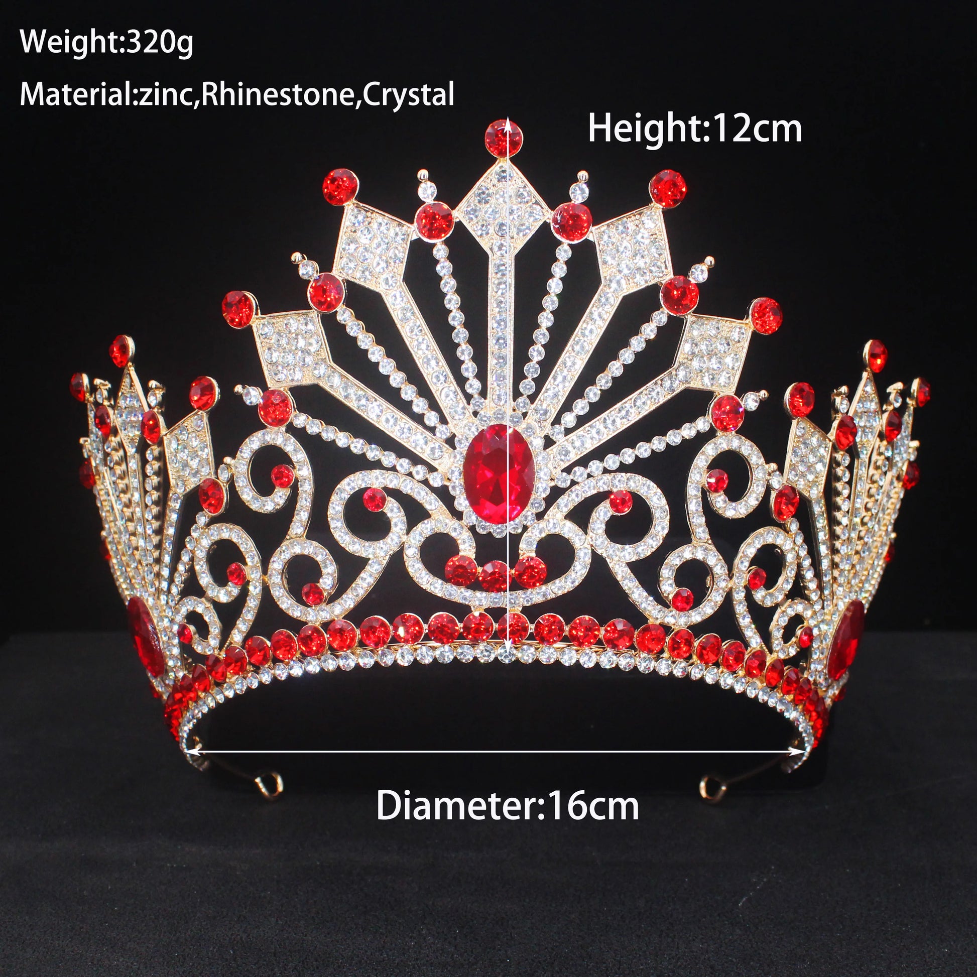 Royal Crystal Queen King Tiaras and Crowns For Women Hair Jewelry Pageant Prom Diadem Female Headpiece Bridal Head Accessories - EUFASHIONBAGS