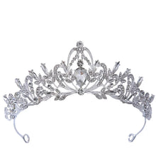 Cargar imagen en el visor de la galería, Baroque Luxury Princess Queen Crystal Bridal Crowns Headwear Rhinestone Diadem Tiaras Women Wedding Crown Hair Dress Accessories