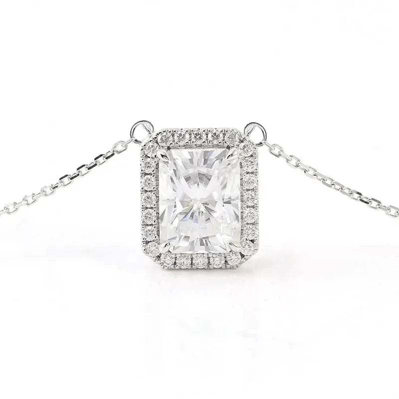 Dazzling Cubic Zirconia Pendant Necklace for Women Graceful Wedding Band Jewelry Attractive Girlfriend Neck Accessories - EUFASHIONBAGS