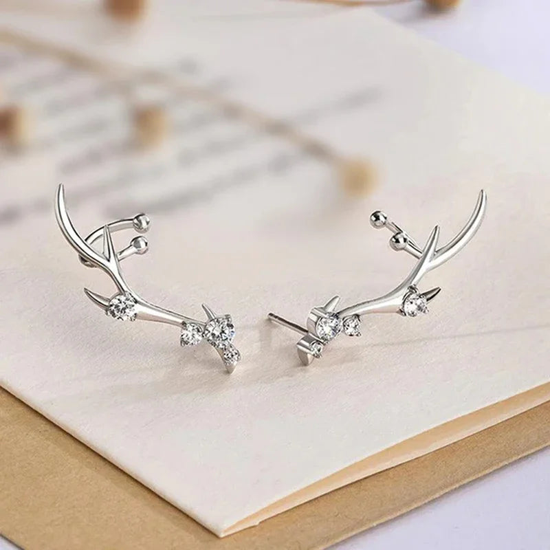 Antler Elk Earrings for Women Piercing Exquisite Female Clime Earrings Daily Wear Party Temperament Sweet Girls Jewelry