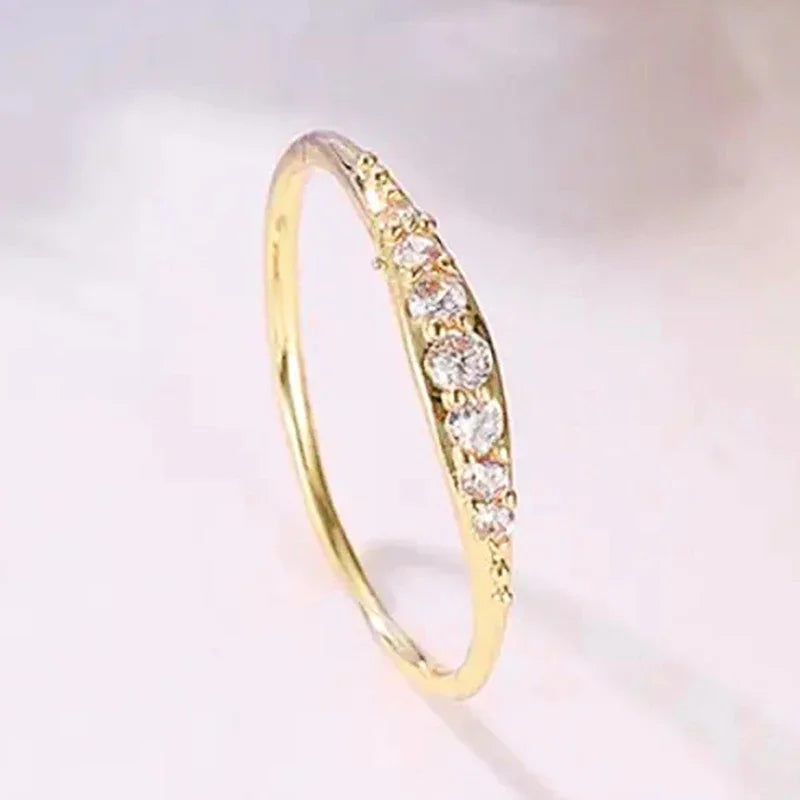 Fashion Thin Finger Rings for Women Simple Stylish 3 Color Optional Wedding Engagement Jewelry Chic Finger Accessories - EUFASHIONBAGS