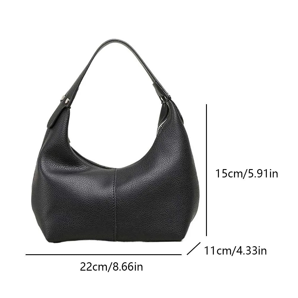 Luxury Hobo Handbags for Women Vintage Small Tote Shoulder Bags Retro Vegan PU Leather Design Clutch Female Purse Hand Bag - EUFASHIONBAGS