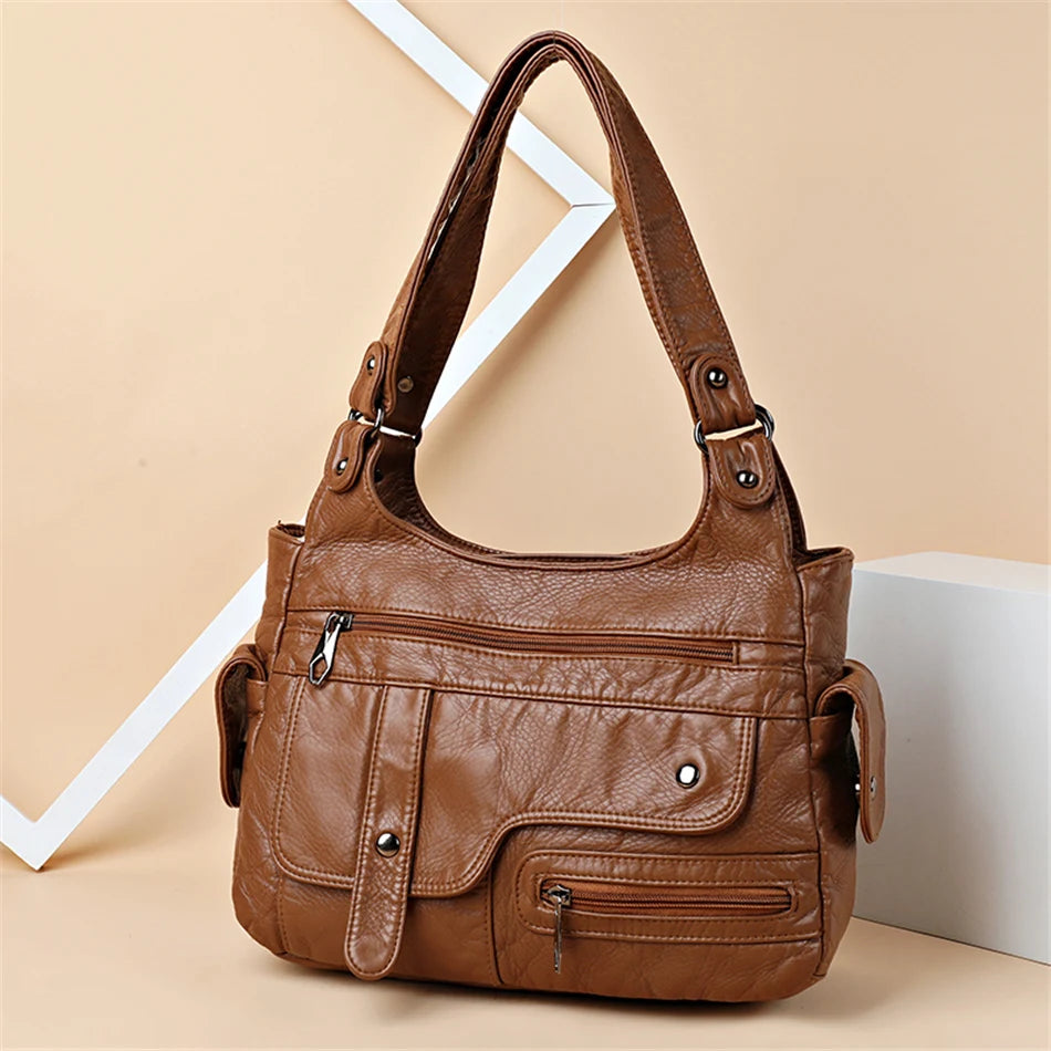 Genuine Brand Soft Leather Handbags High Quality Women Bags Small Casual Female Messenger Shoulder Bag