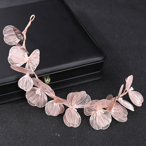 Wedding Bridal Leaf Pearl Headband Hairband Tiara For Women Bride Party Queen Wedding Bridal Hair Accessories Jewelry Band Gift