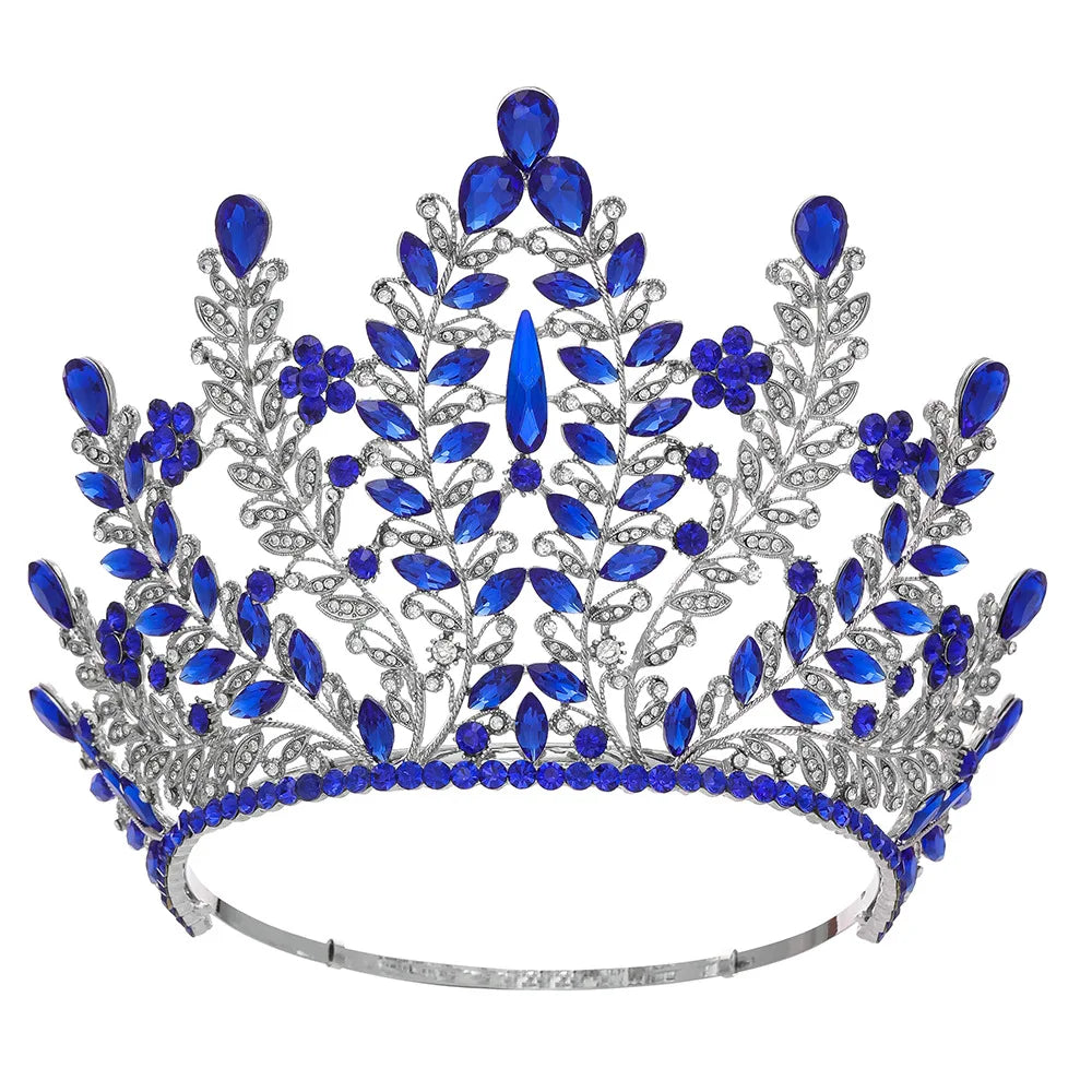 Luxury Miss Universe Paraguay Angola Wedding Crown for Women Big Rhinestone Banquet Tiara Party Costume Hair Jewelry Accessories - EUFASHIONBAGS