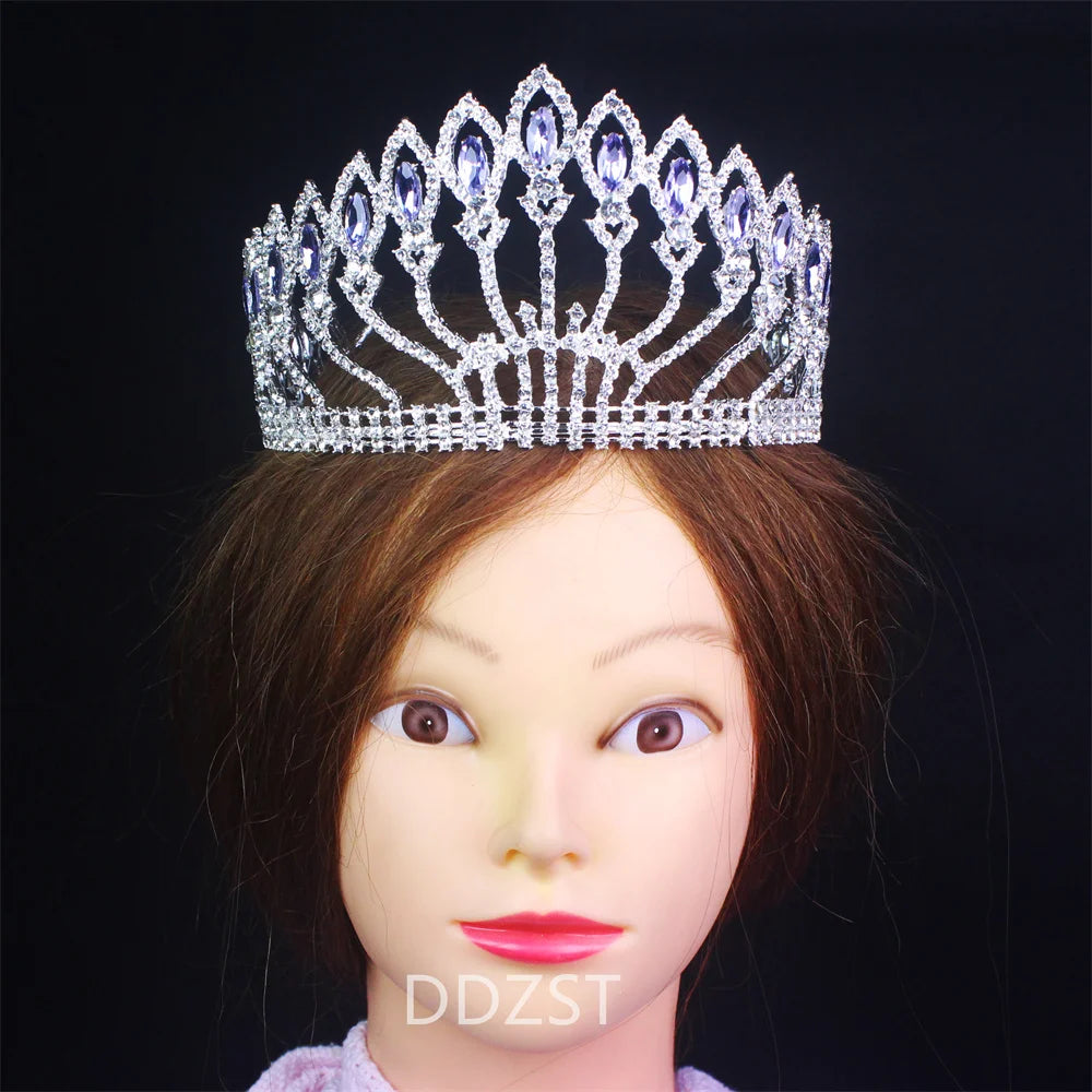 Fashion Crystal Tiaras and Crowns Bridal Pageant Diadem Headpiece Women Bride Hair Wedding Hair Jewelry Accessories - EUFASHIONBAGS