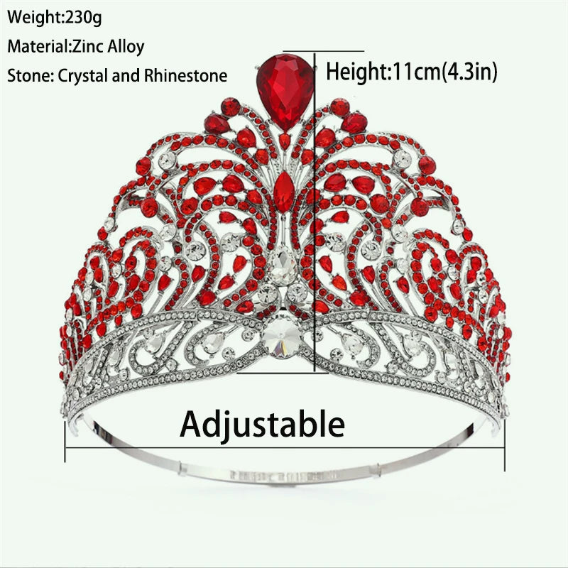 Luxury Crystal Queen Tiaras and Crowns Women Girls Hair Ornaments Pageant Prom Baroque Diadem Wedding Hair Jewelry Accessories - EUFASHIONBAGS