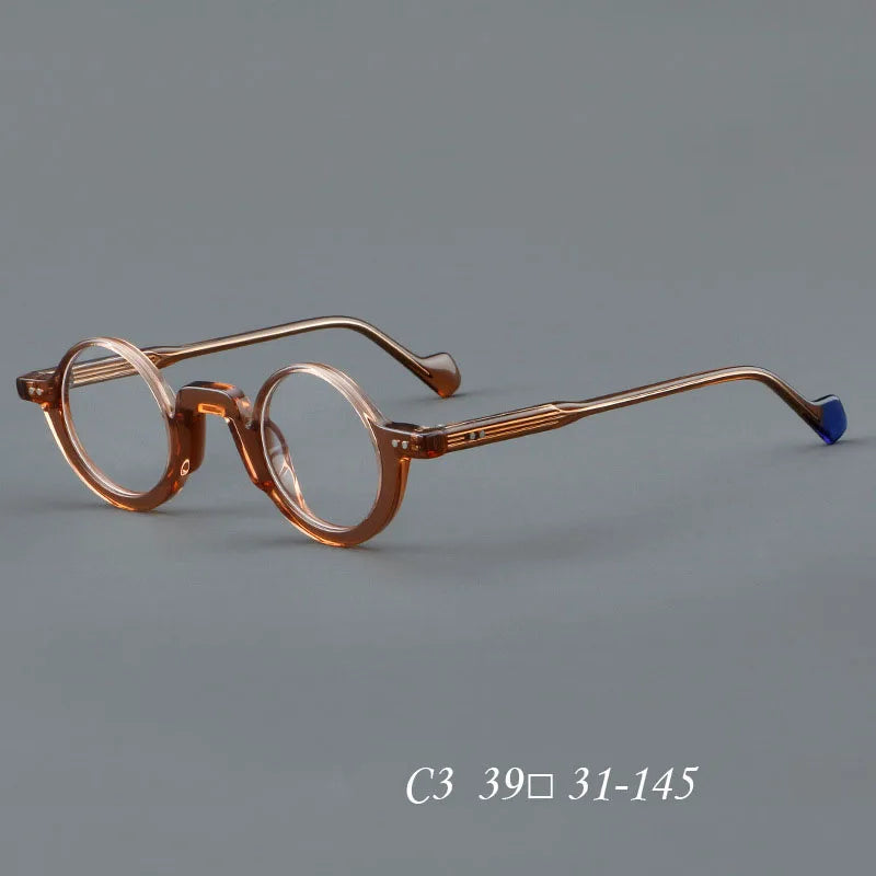 New Retro Round Plate Glasses Frame Fashionable and Personalized Optical Glasses Trend Anti Blue Light Flat Light Glasses