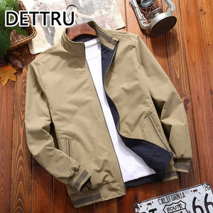 2024 Spring  Autumn Men Jacket New Mens Double Sided Wear Stand Collar Casual Jacket Youth Trend Jacket for Men Clothing