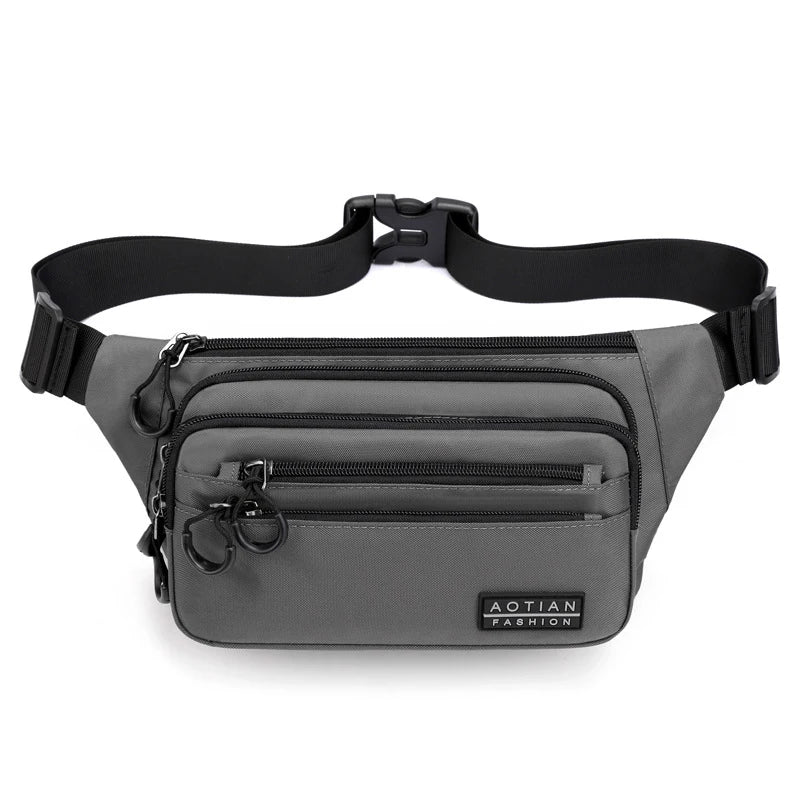 Nylon Waterproof Men's Waist Packs New Boy Outdoor Travel Waist Bag Unisex Chest Bag Storage Pocket Male - EUFASHIONBAGS